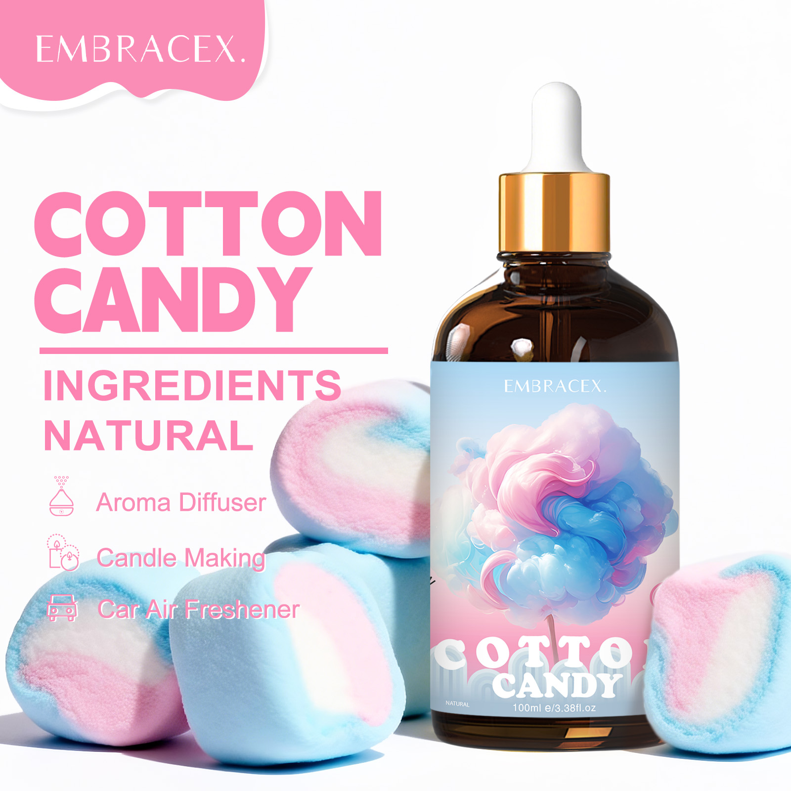 Candle Making Oils - 100ml Olejek Eteryczny Cotton Candy Do