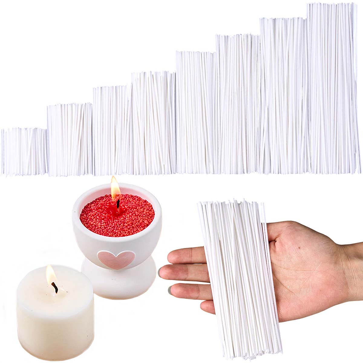 Candle Making Wicks - 50 sztuk / Zestaw Woskowane Knoty