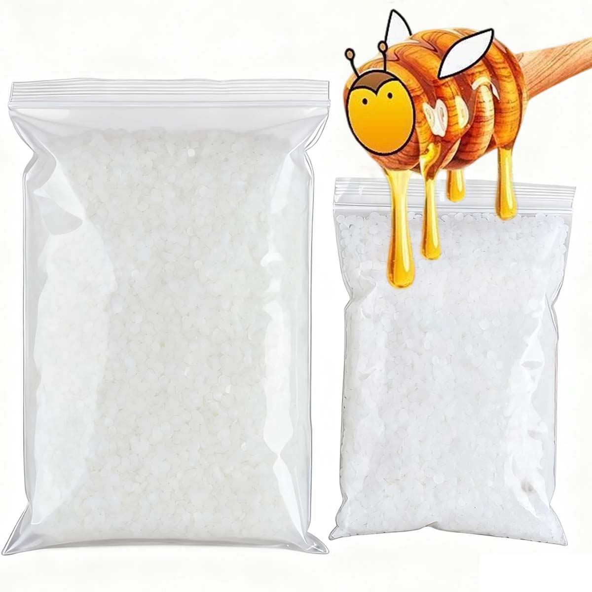 Candle Making Wicks - 200g-1000g Biały Wosk Pszczeli Czysty Naturalny