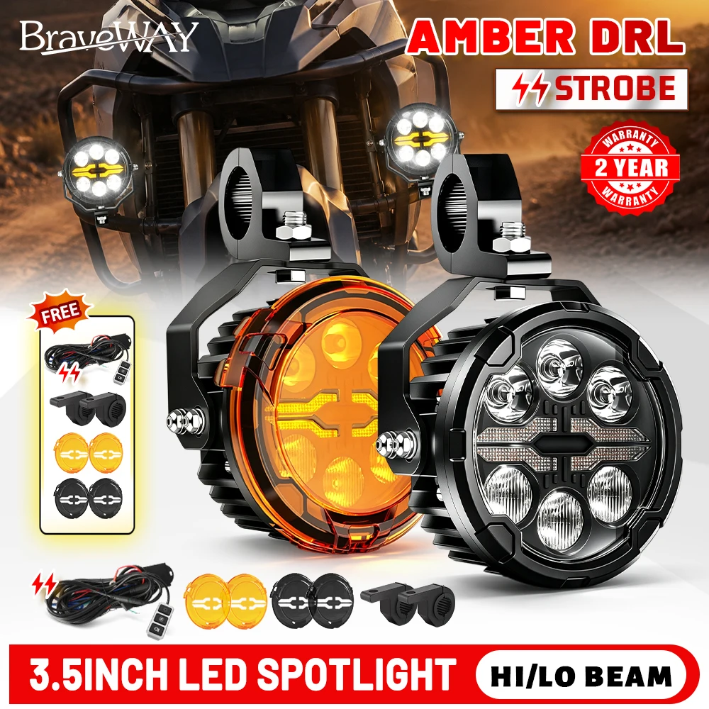 Candle X - HAOLIDE 3.5-calowy motocyklowy reflektor LED, dodatkowe