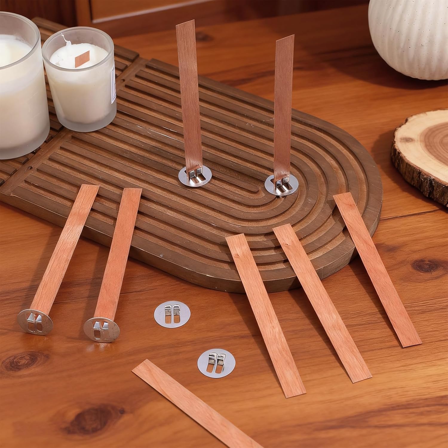 60 szt. Drewnianych Knotów do  – Candle Making Wicks recenzja i cena